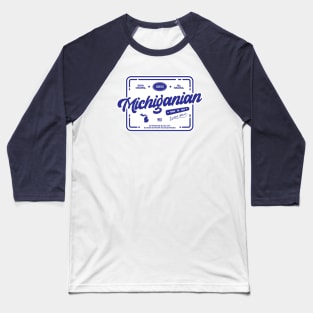 Authentic Michiganian Michigan Fun Print Baseball T-Shirt